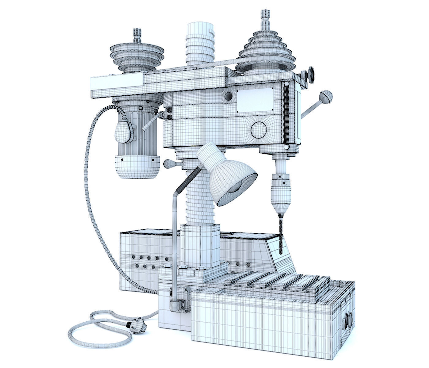 Machine tool desktop drilling press vertical 2M112 3D model_14