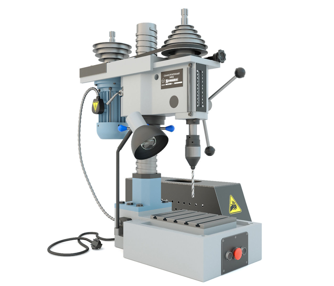 Machine tool desktop drilling press vertical 2M112 3D model_2