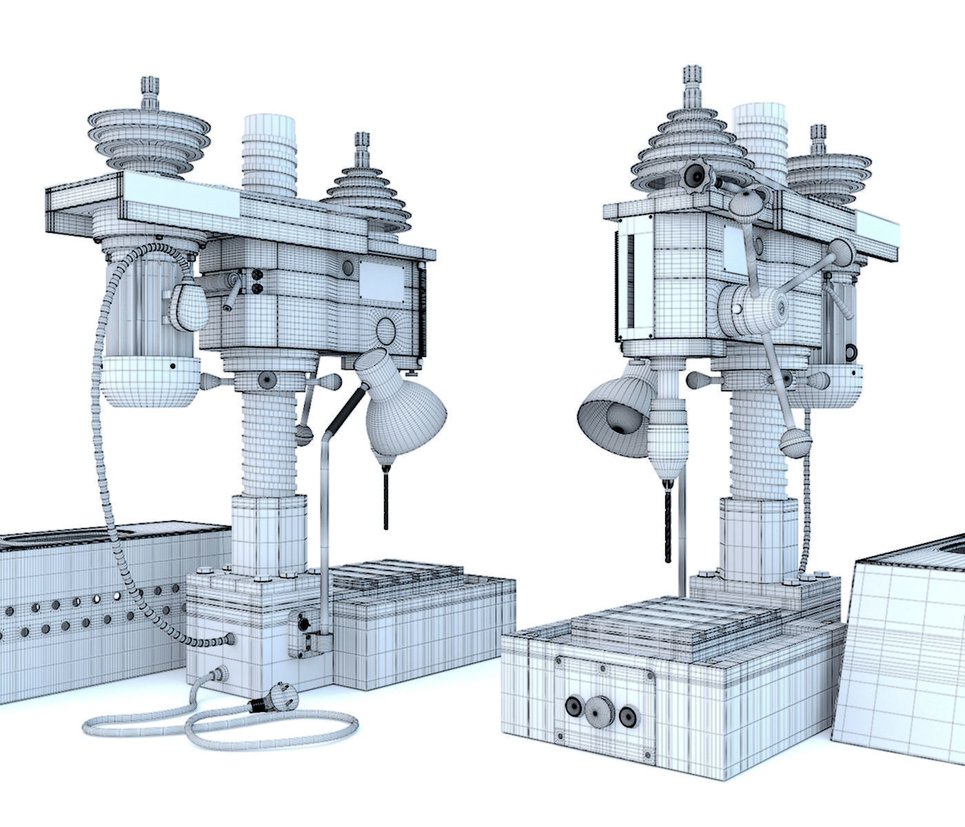 Machine tool desktop drilling press vertical 2M112 3D model_23