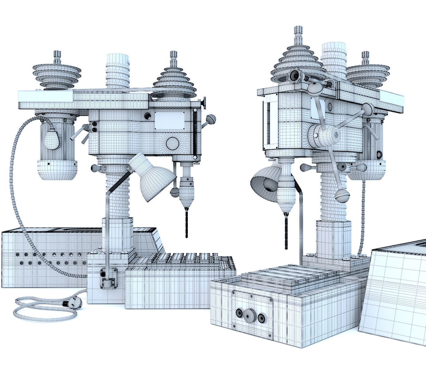Machine tool desktop drilling press vertical 2M112 3D model_21