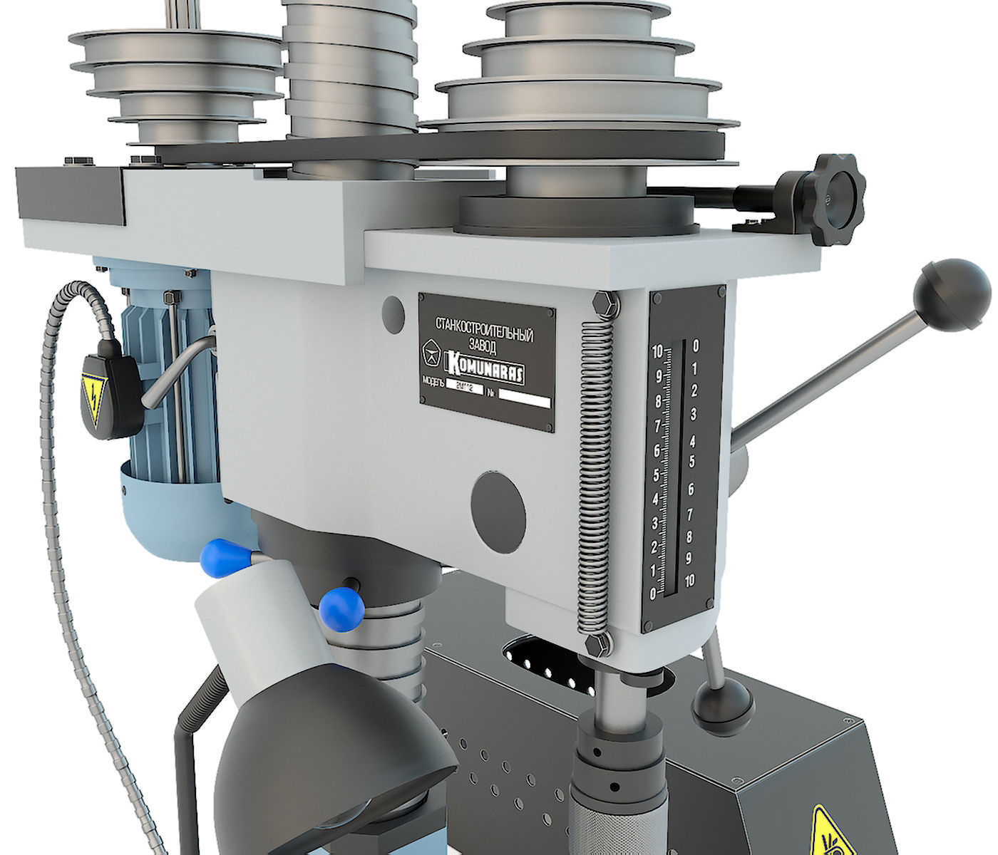 Machine tool desktop drilling press vertical 2M112 3D model_11