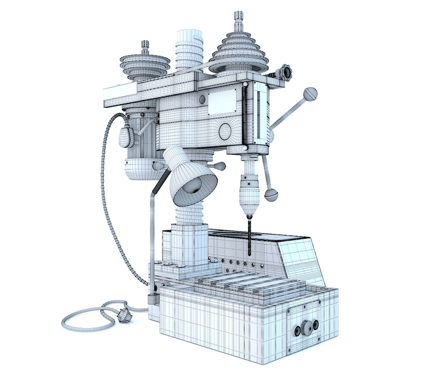 Machine tool desktop drilling press vertical 2M112 3D model_13