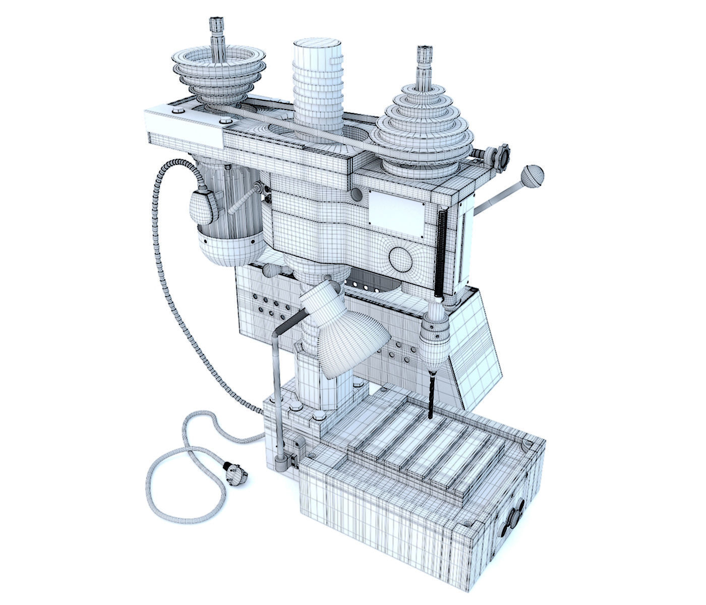 Machine tool desktop drilling press vertical 2M112 3D model_15