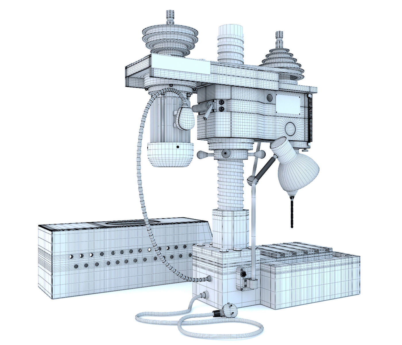 Machine tool desktop drilling press vertical 2M112 3D model_17