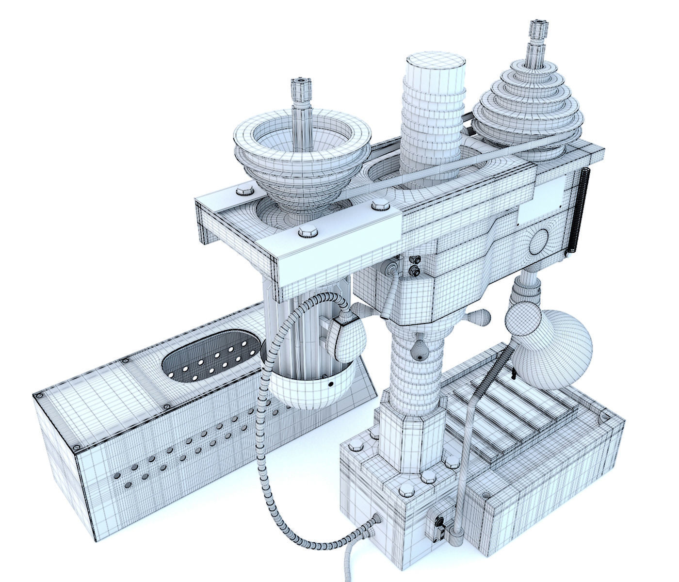 Machine tool desktop drilling press vertical 2M112 3D model_18