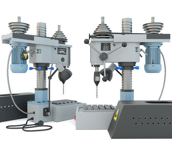 Machine tool desktop drilling press vertical 2M112 3D model