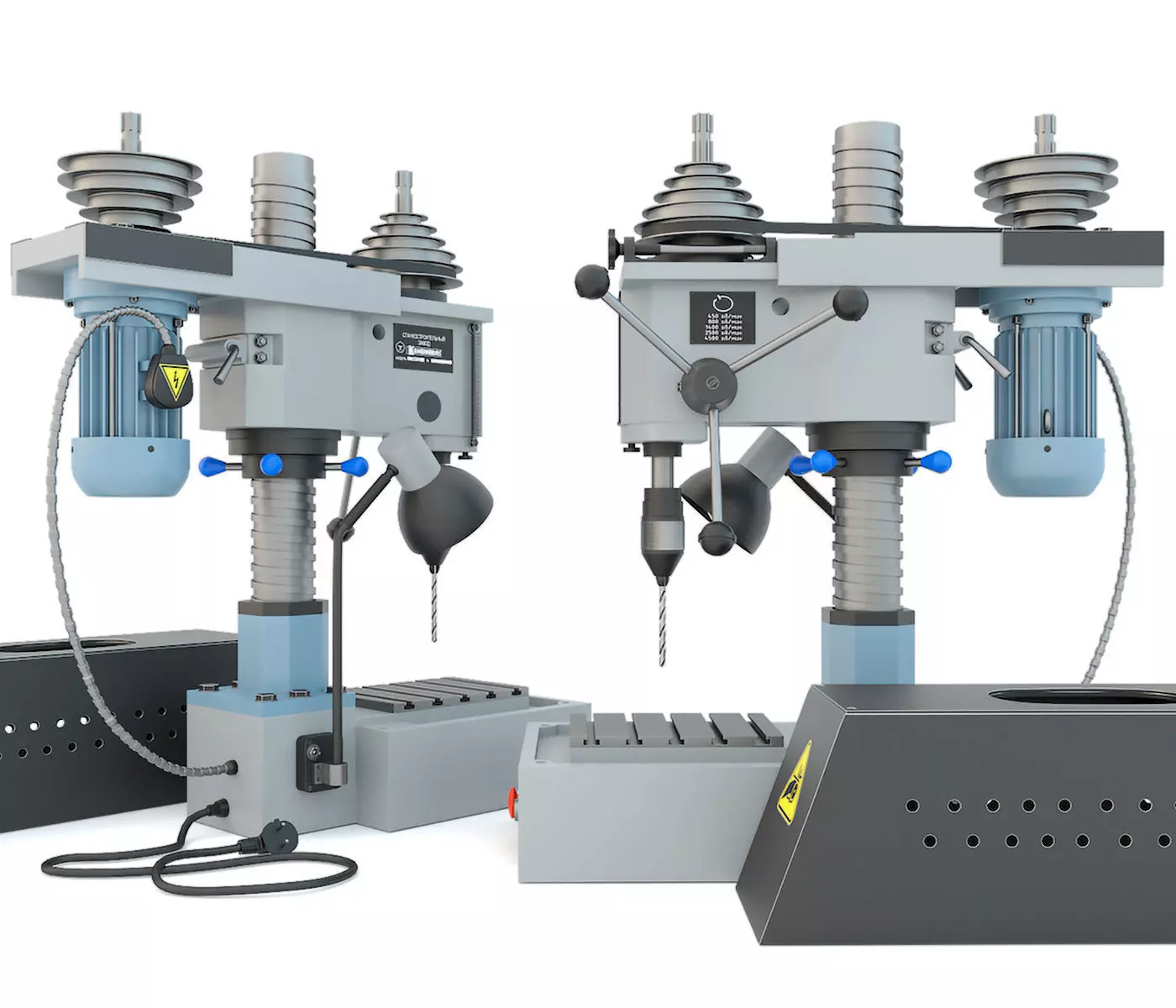 Machine tool desktop drilling press vertical 2M112 3D model_0