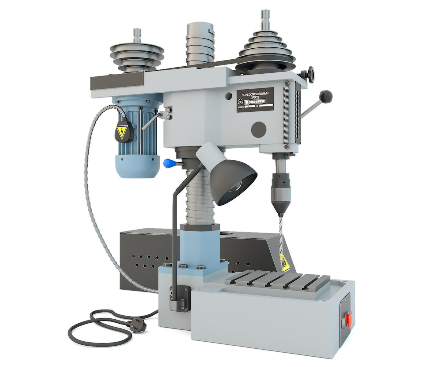 Machine tool desktop drilling press vertical 2M112 3D model_3
