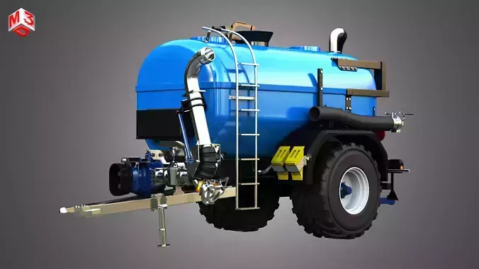 Zunhammer Liquid Manure Transport Trailer - Single Axle 3D model