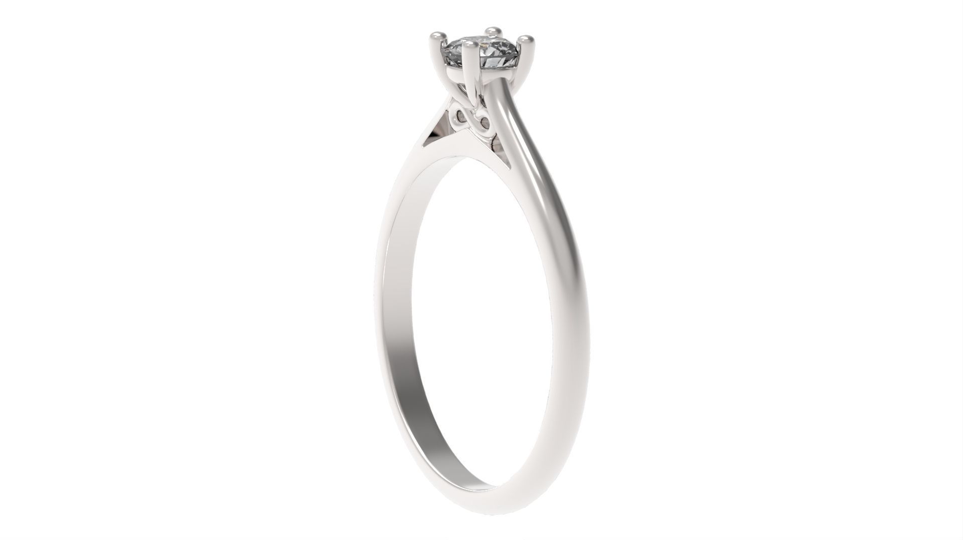 Infinity Diamond Engagement  Ring All Size 3D print model_4