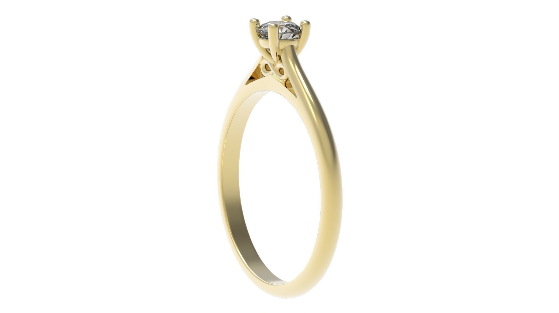 Infinity Diamond Engagement  Ring All Size 3D print model_5