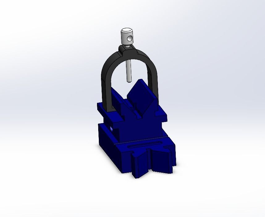 V-block 3D Model clamp 3D print model_1