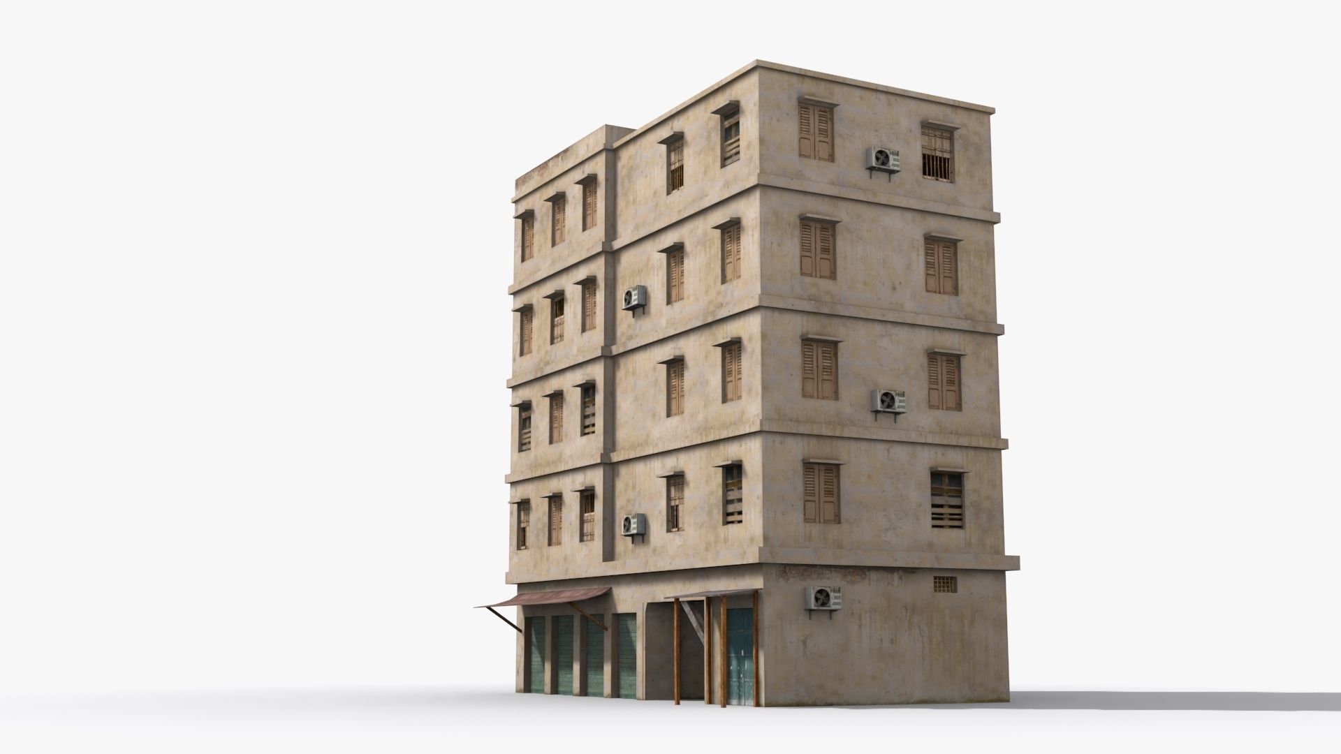 Arab Middle East Building x1 Low-poly 3D model_3