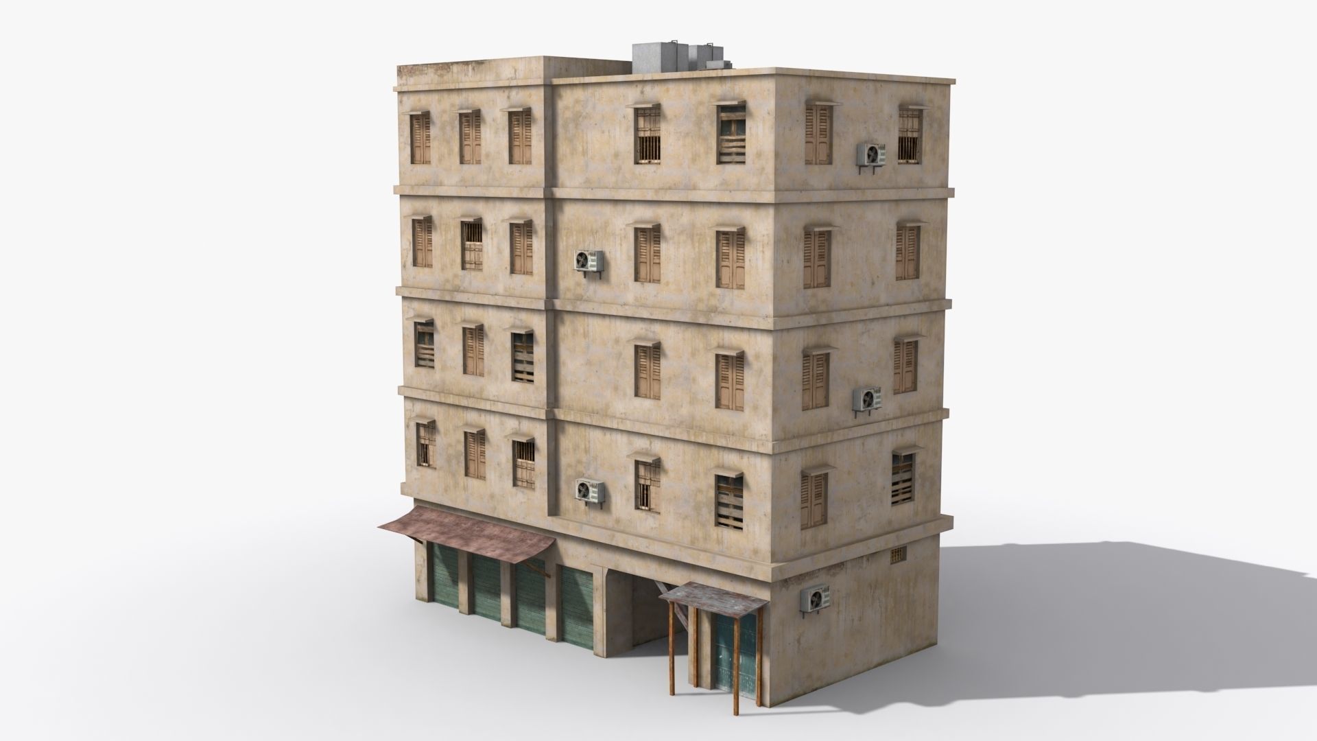 Arab Middle East Building x1 Low-poly 3D model_5