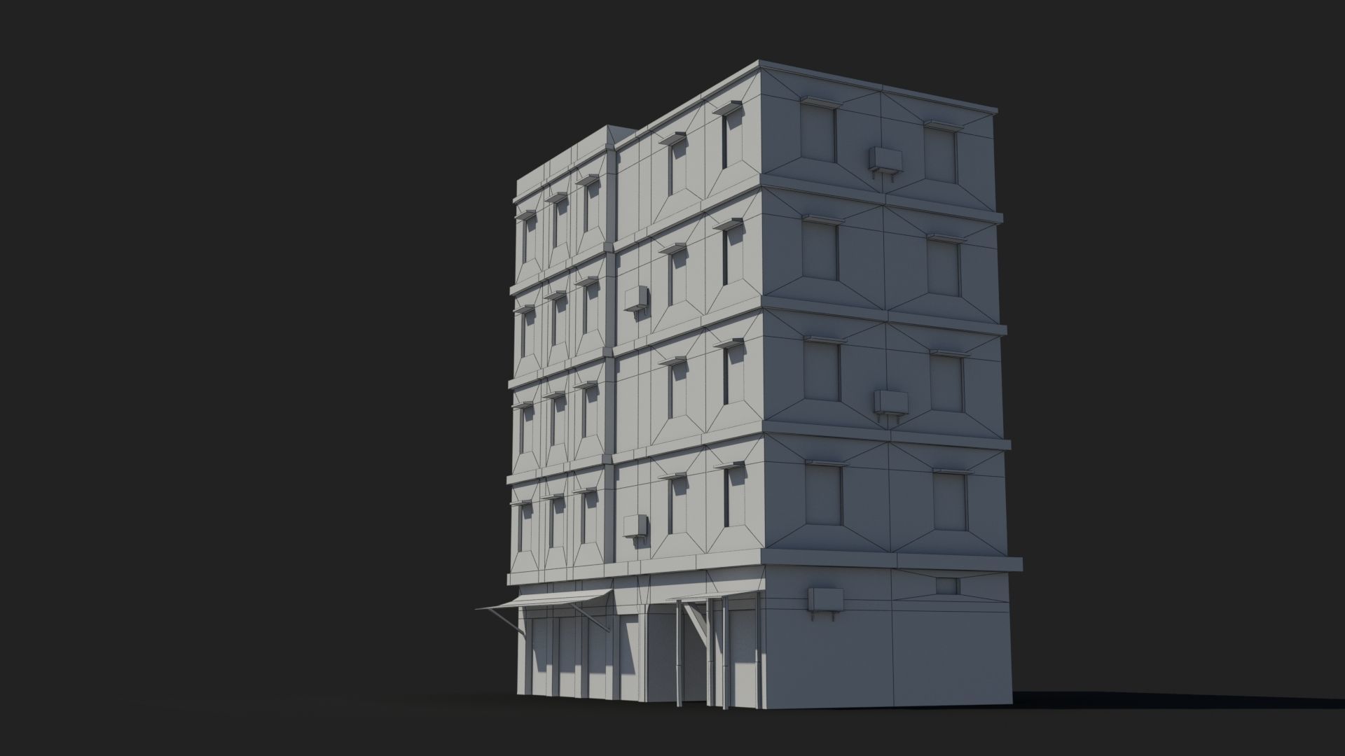 Arab Middle East Building x1 Low-poly 3D model_9
