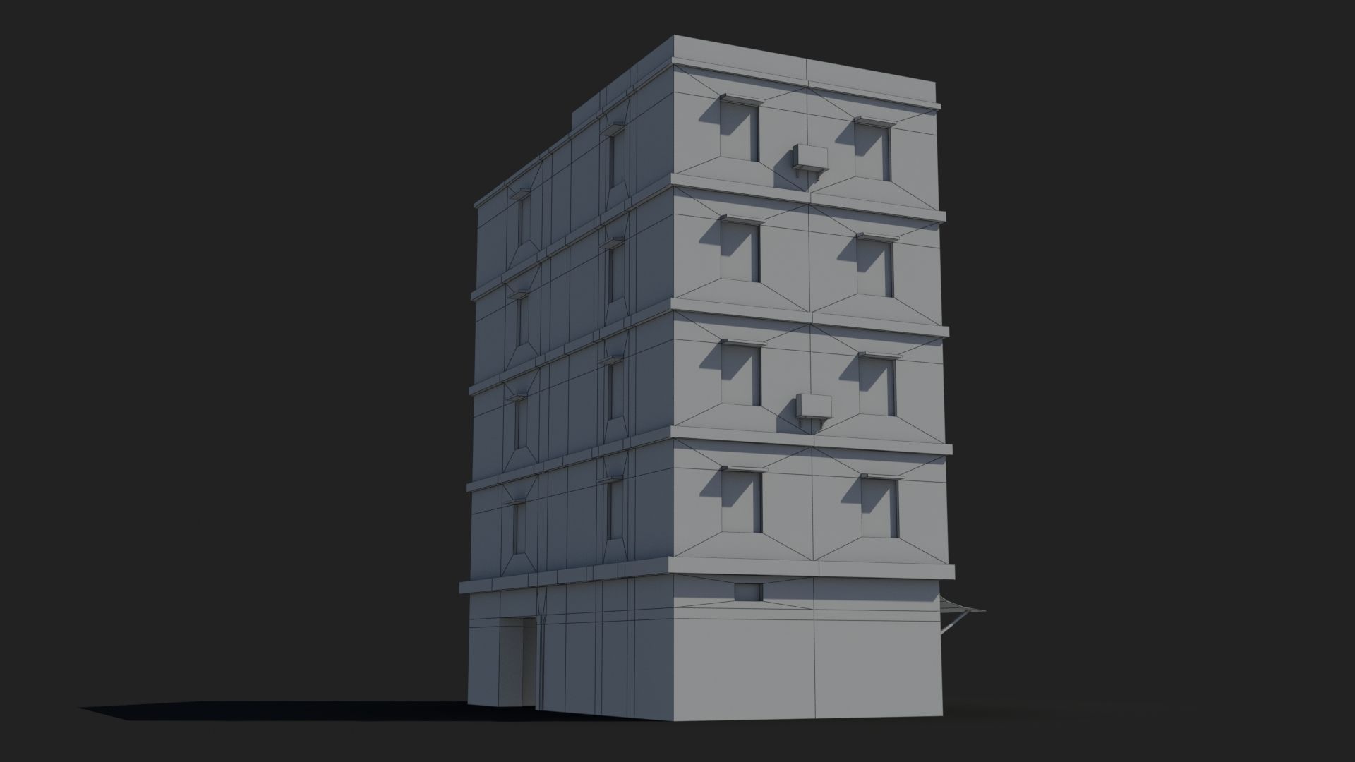 Arab Middle East Building x1 Low-poly 3D model_10