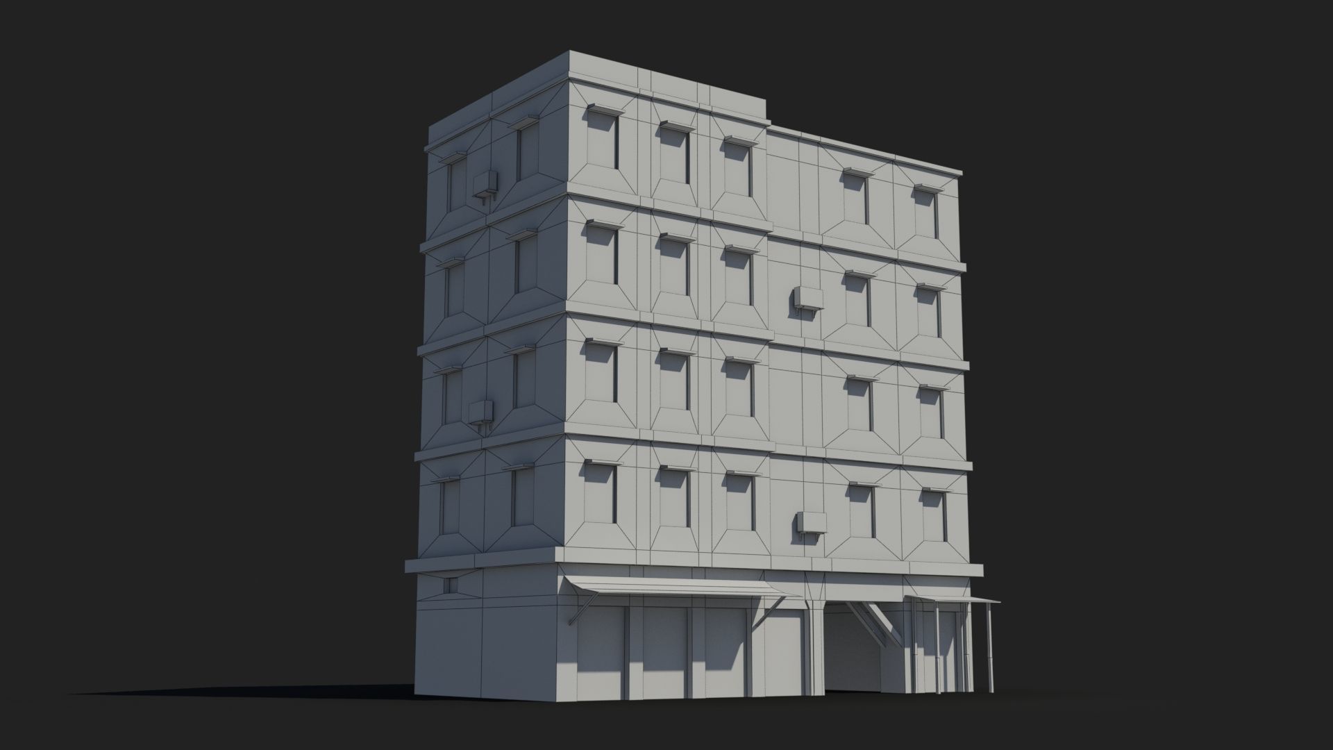 Arab Middle East Building x1 Low-poly 3D model_8