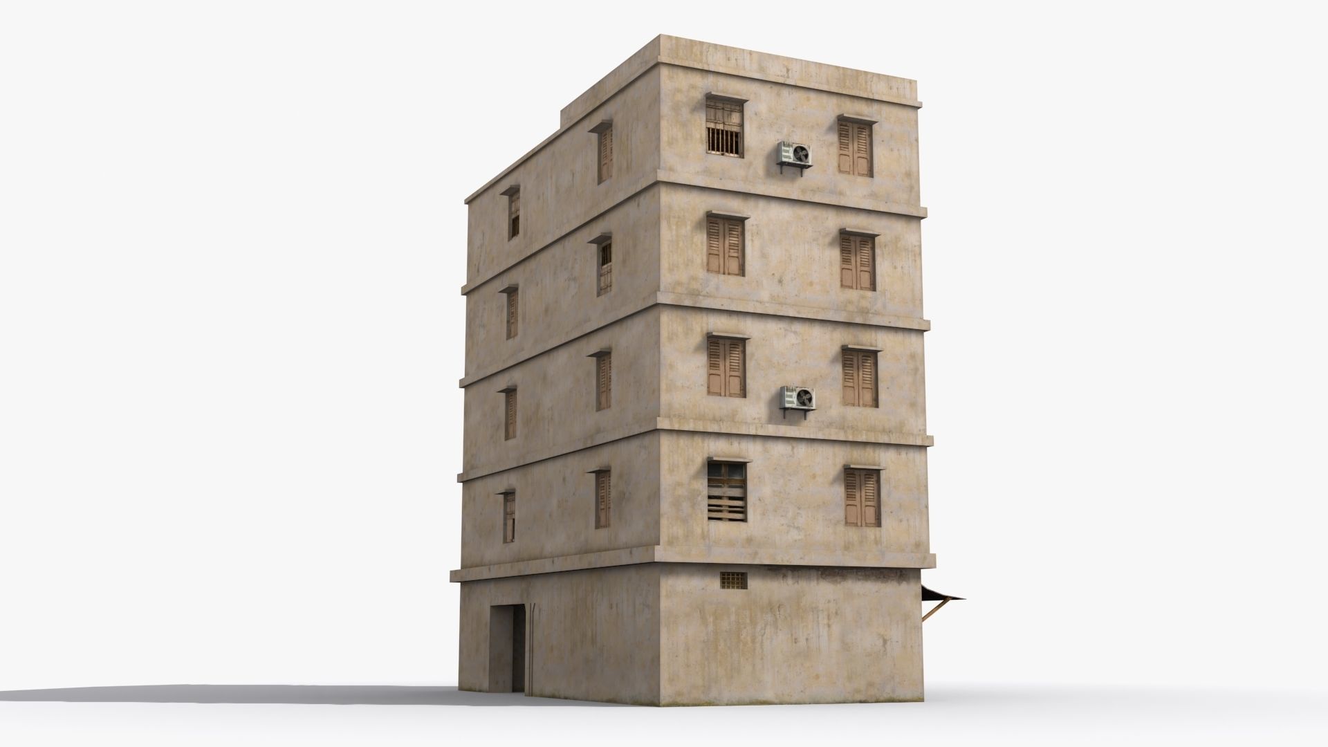 Arab Middle East Building x1 Low-poly 3D model_4