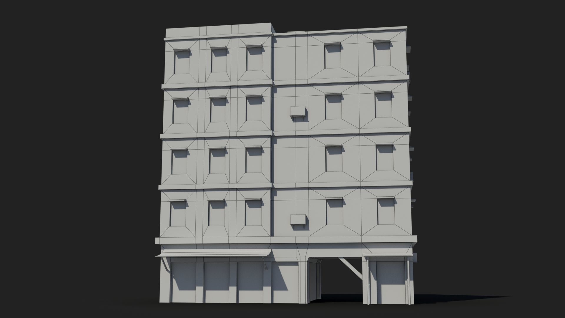 Arab Middle East Building x1 Low-poly 3D model_7