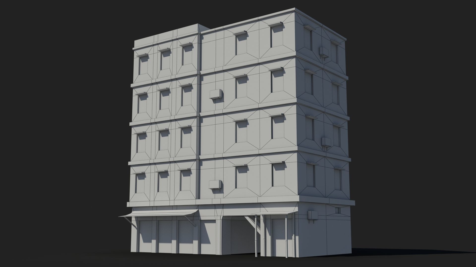 Arab Middle East Building x1 Low-poly 3D model_6