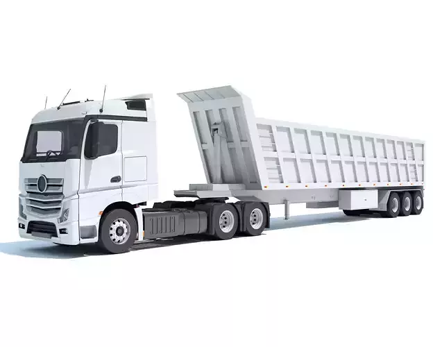 Truck with Tipper Trailer 3D model