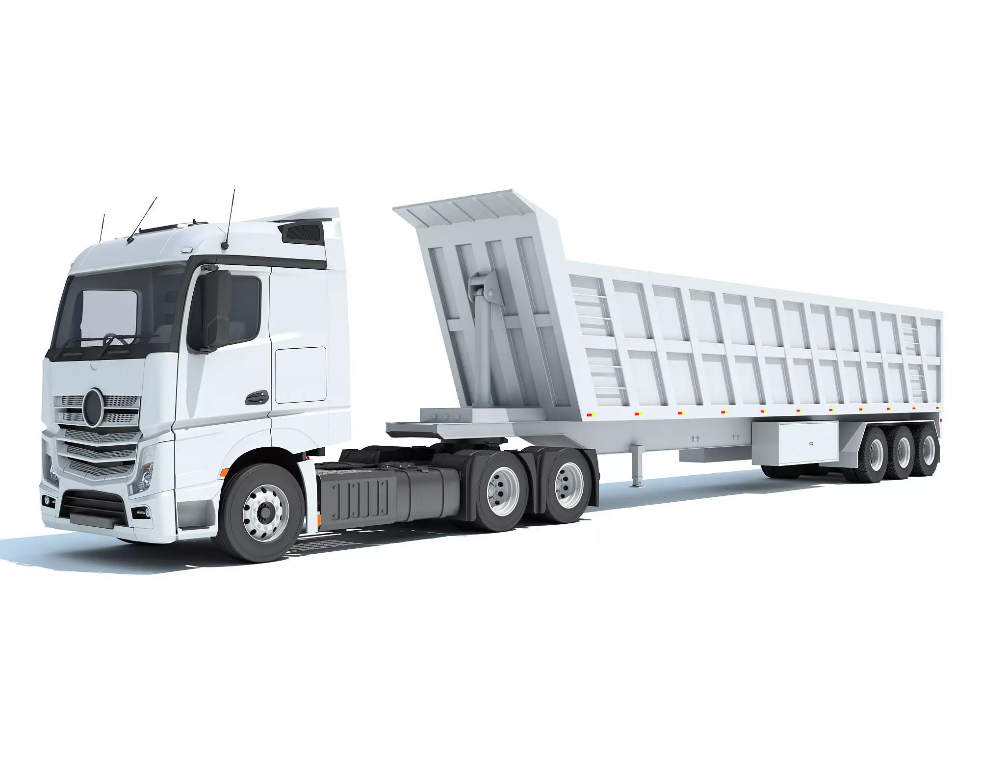 Truck with Tipper Trailer 3D model
