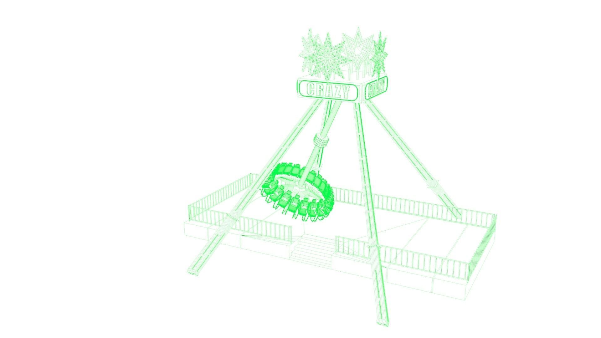 3D Funfair Crazy Vertical Rider model 3D model_7