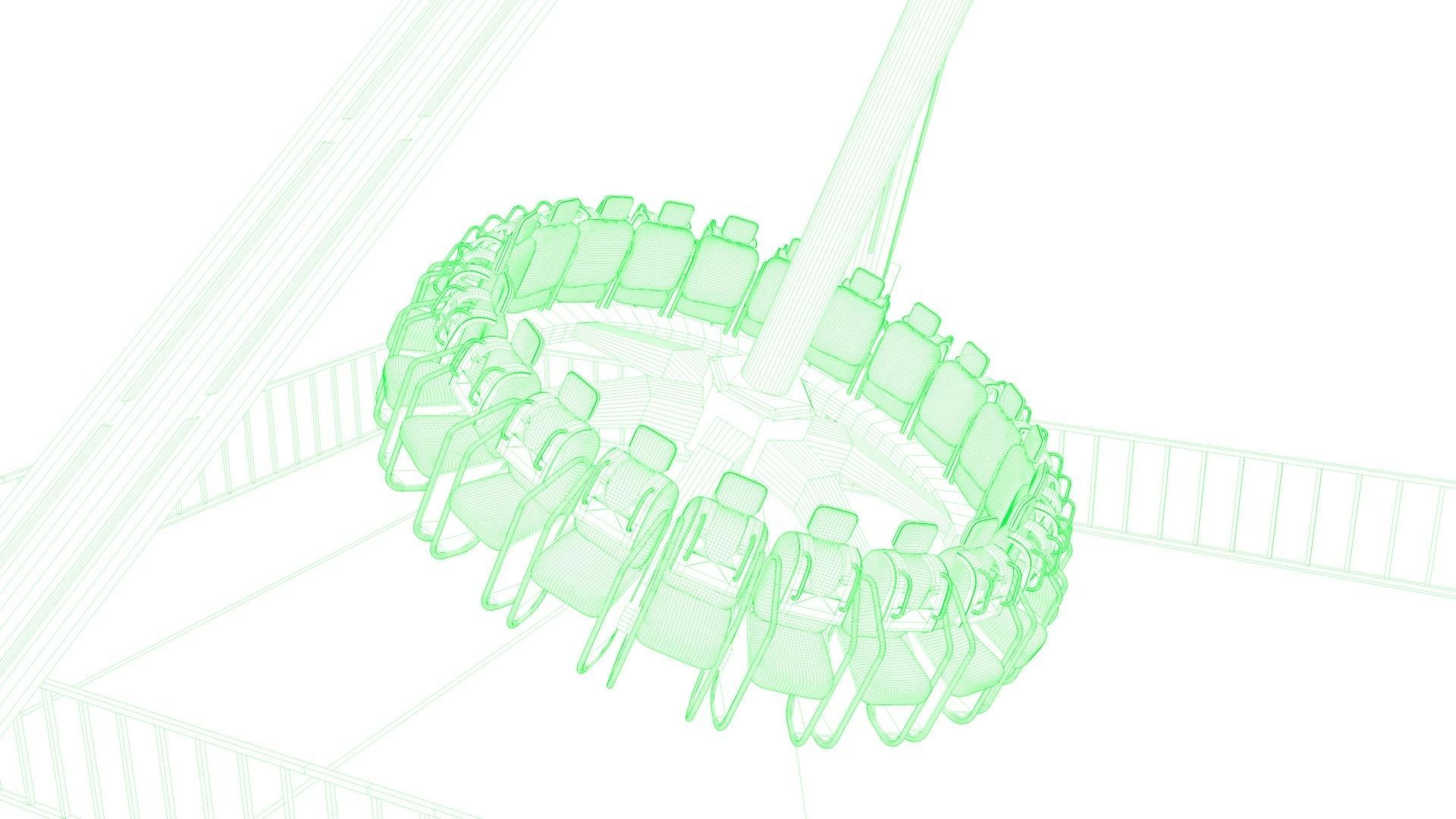 3D Funfair Crazy Vertical Rider model 3D model_8