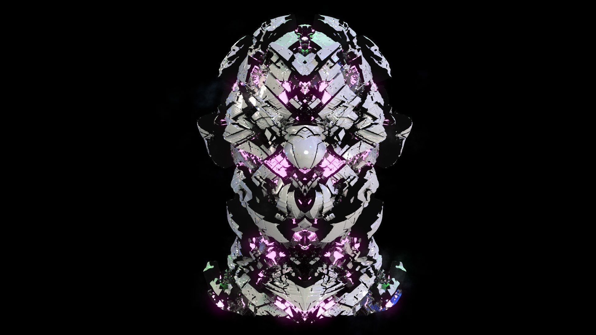 Sci-Fi Helmet Space Astronaut Character Robot 42 3D model_2