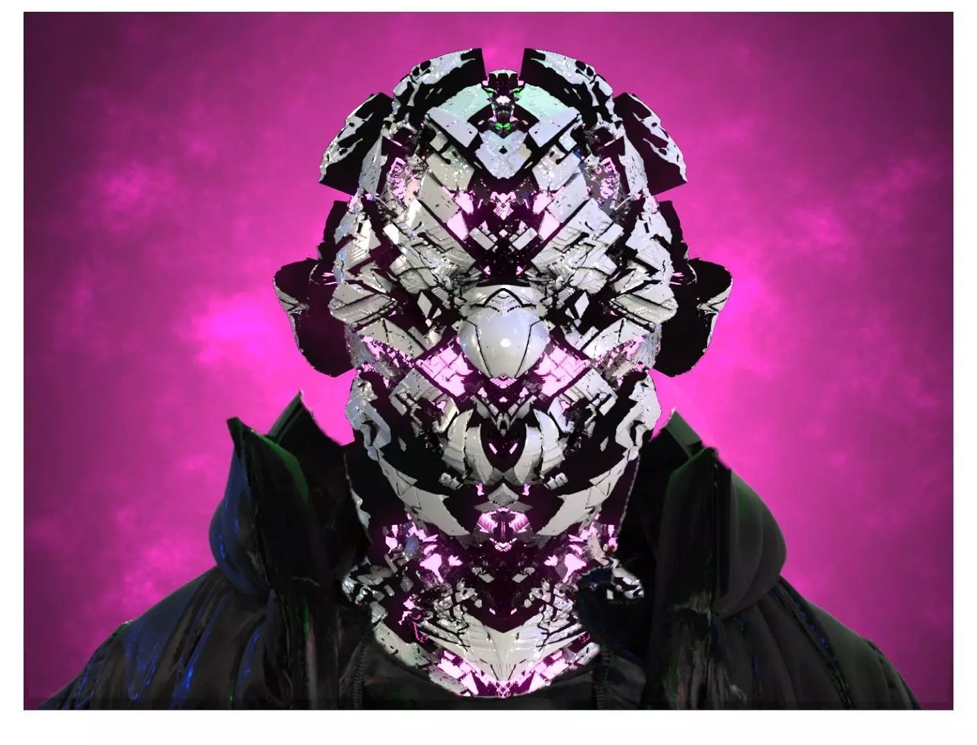 Sci-Fi Helmet Space Astronaut Character Robot 42 3D model_0