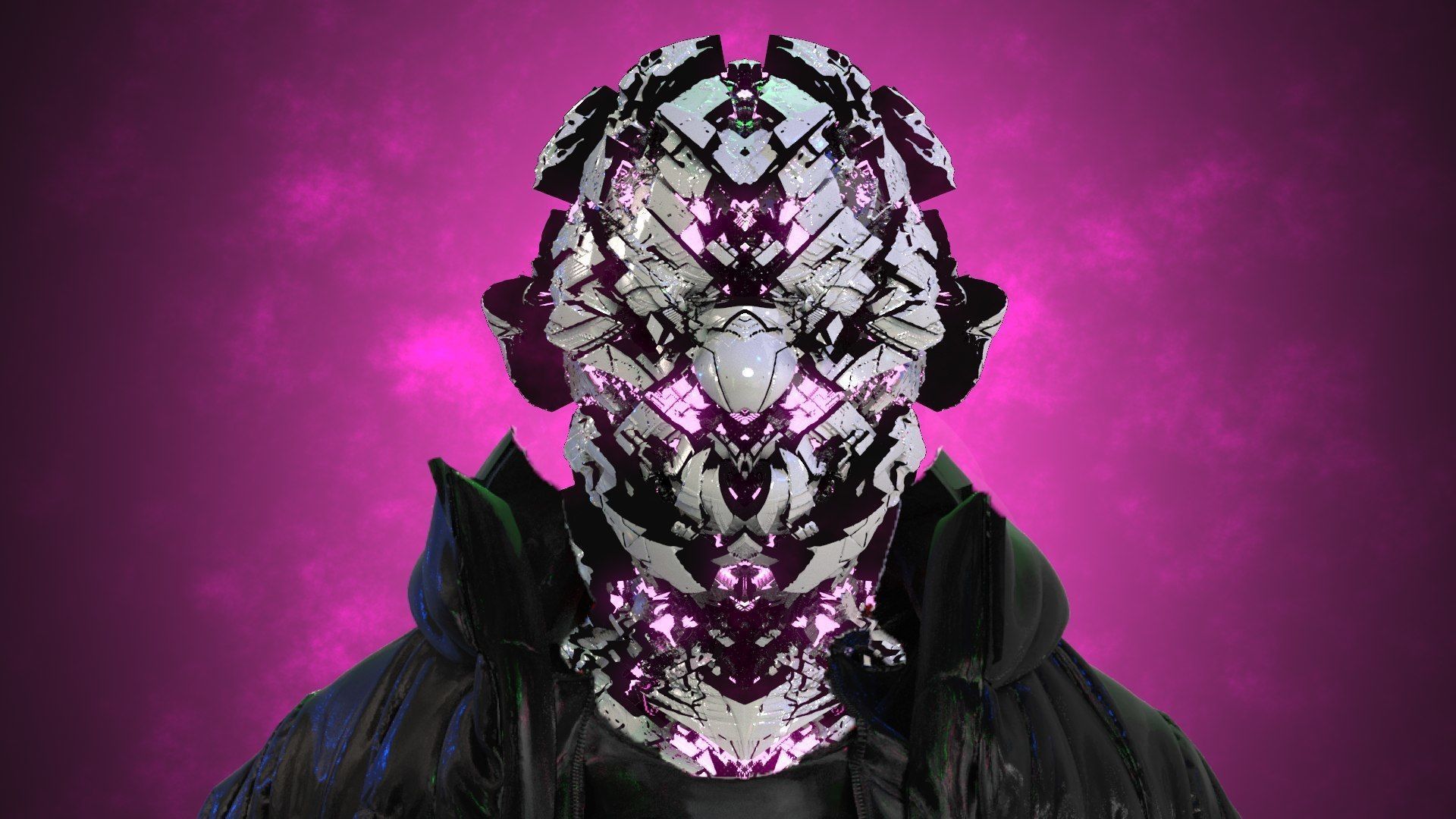 Sci-Fi Helmet Space Astronaut Character Robot 42 3D model_1