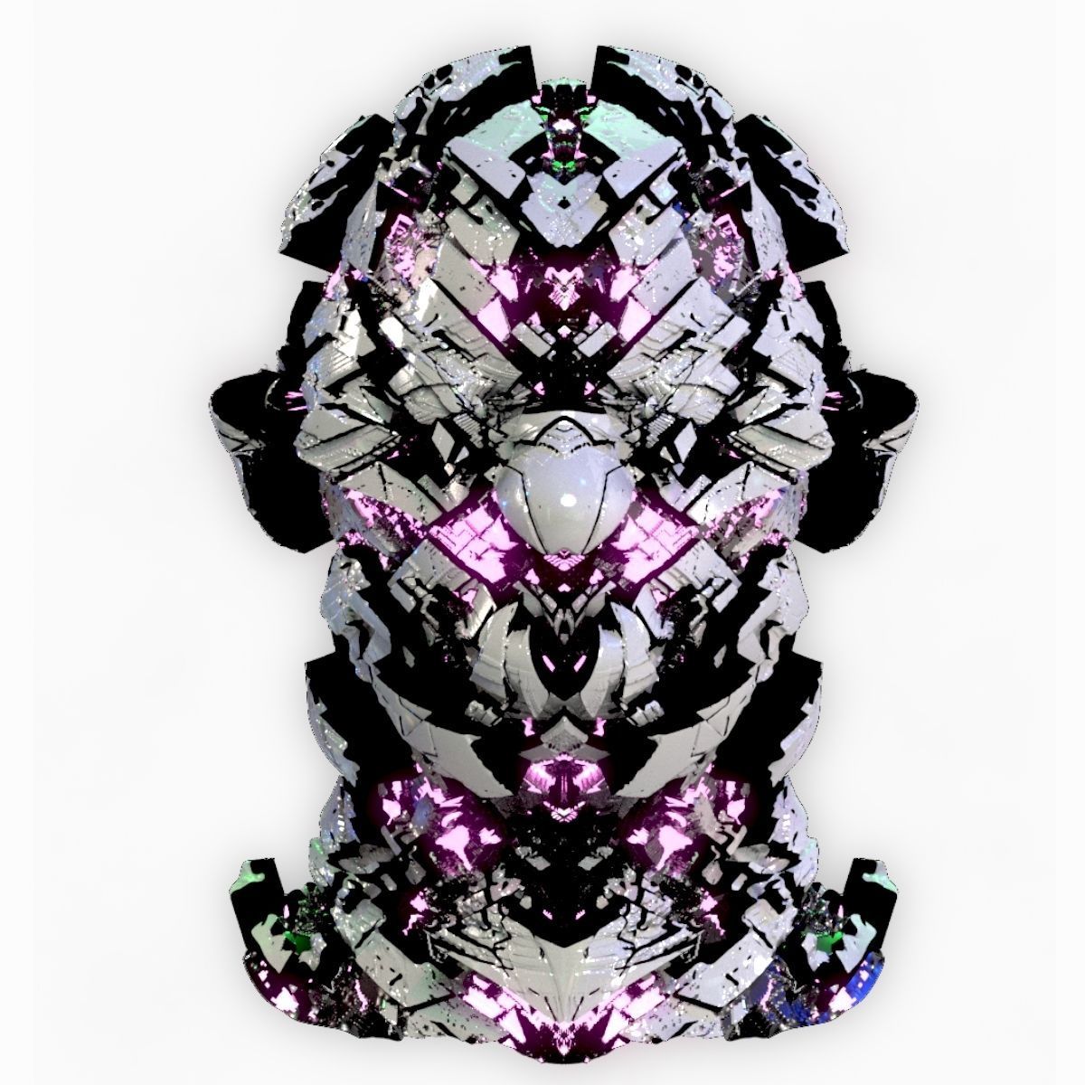 Sci-Fi Helmet Space Astronaut Character Robot 42 3D model_6