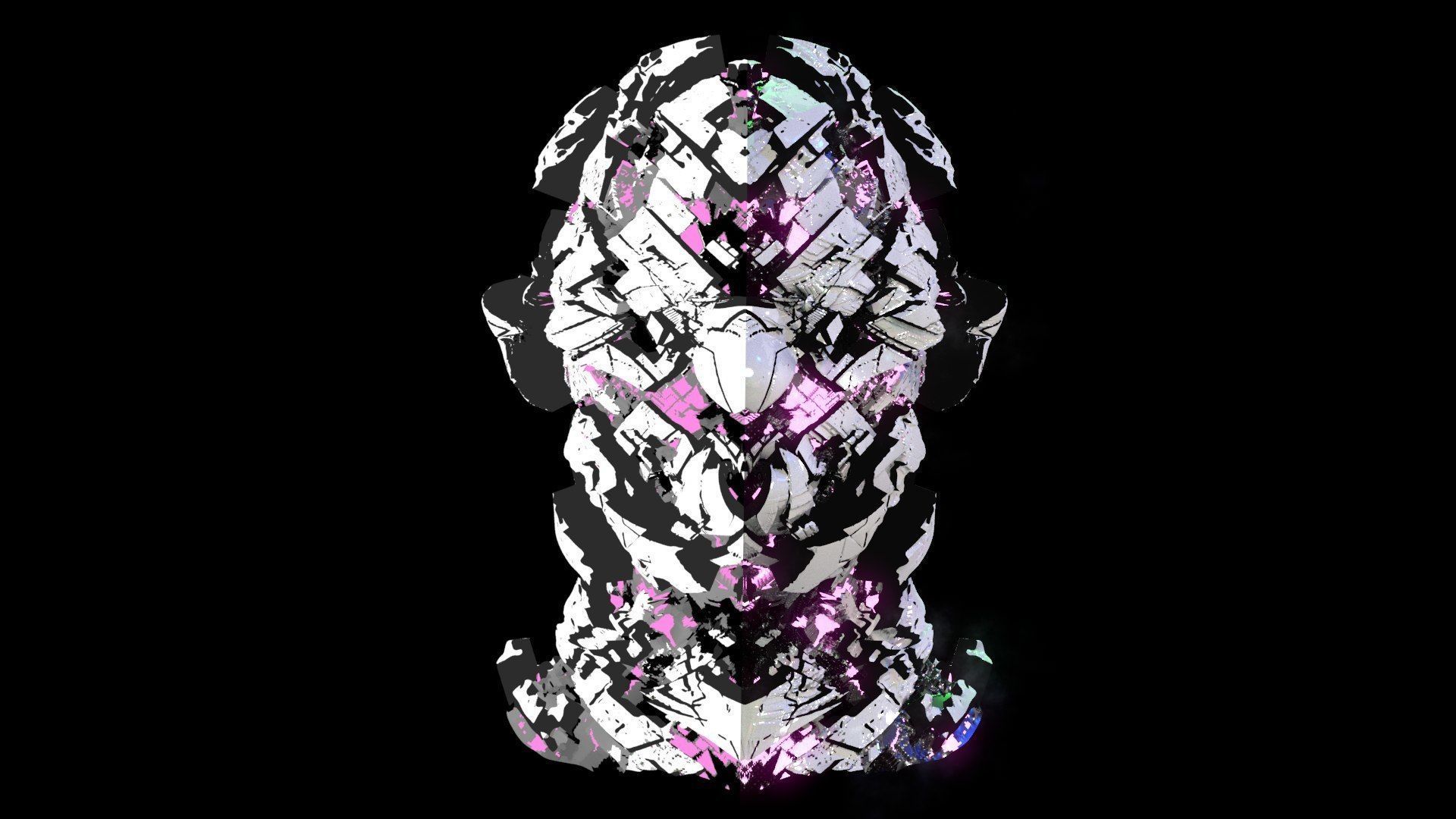 Sci-Fi Helmet Space Astronaut Character Robot 42 3D model_3