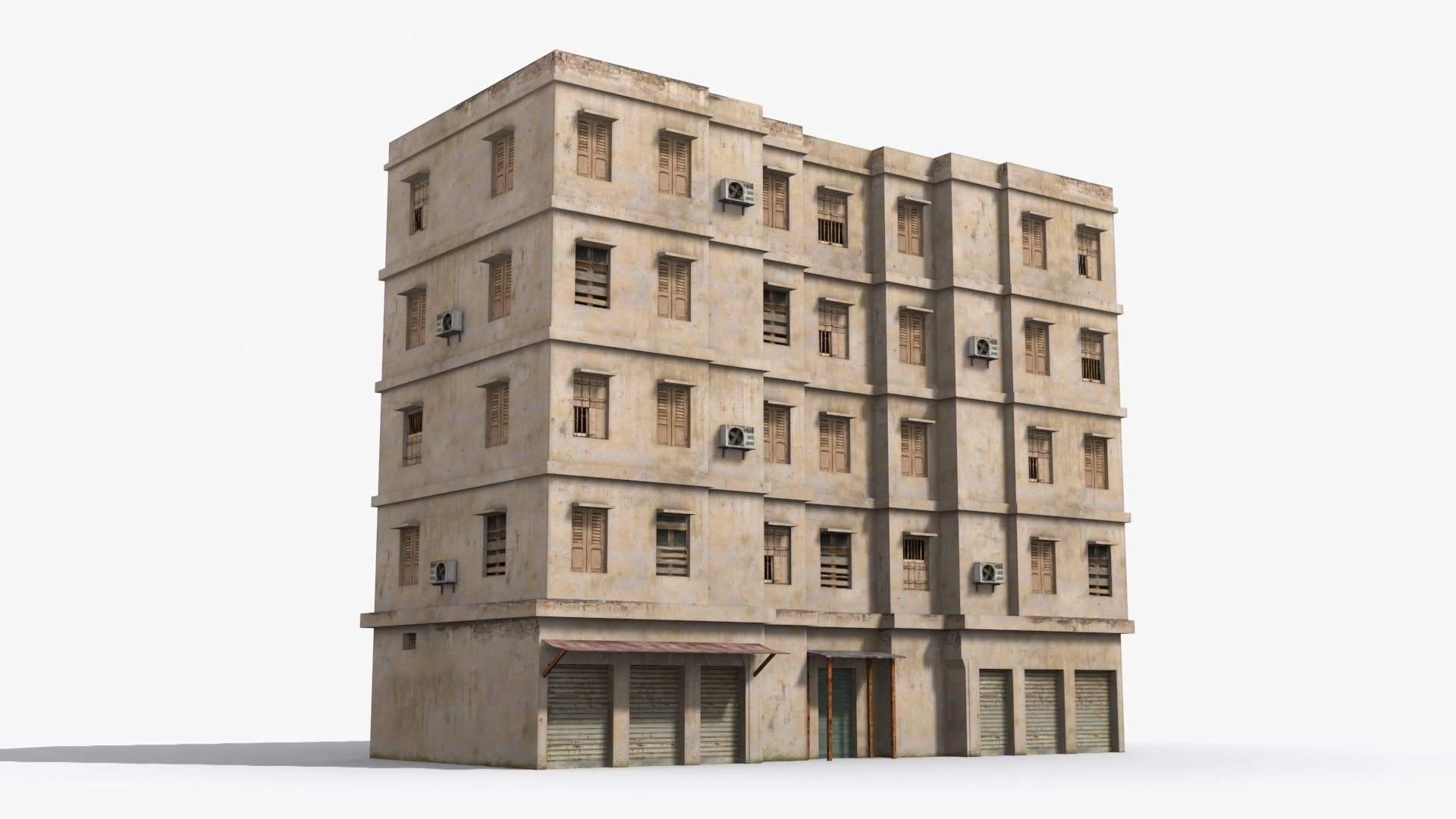 Arab Middle East Building x2 Low-poly 3D model_2