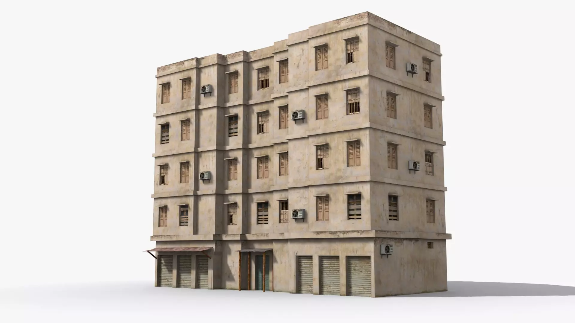 Arab Middle East Building x2 Low-poly 3D model_0