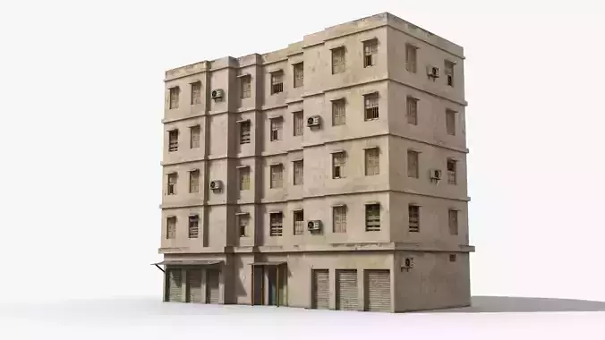 Arab Middle East Building x2 Low-poly 3D model