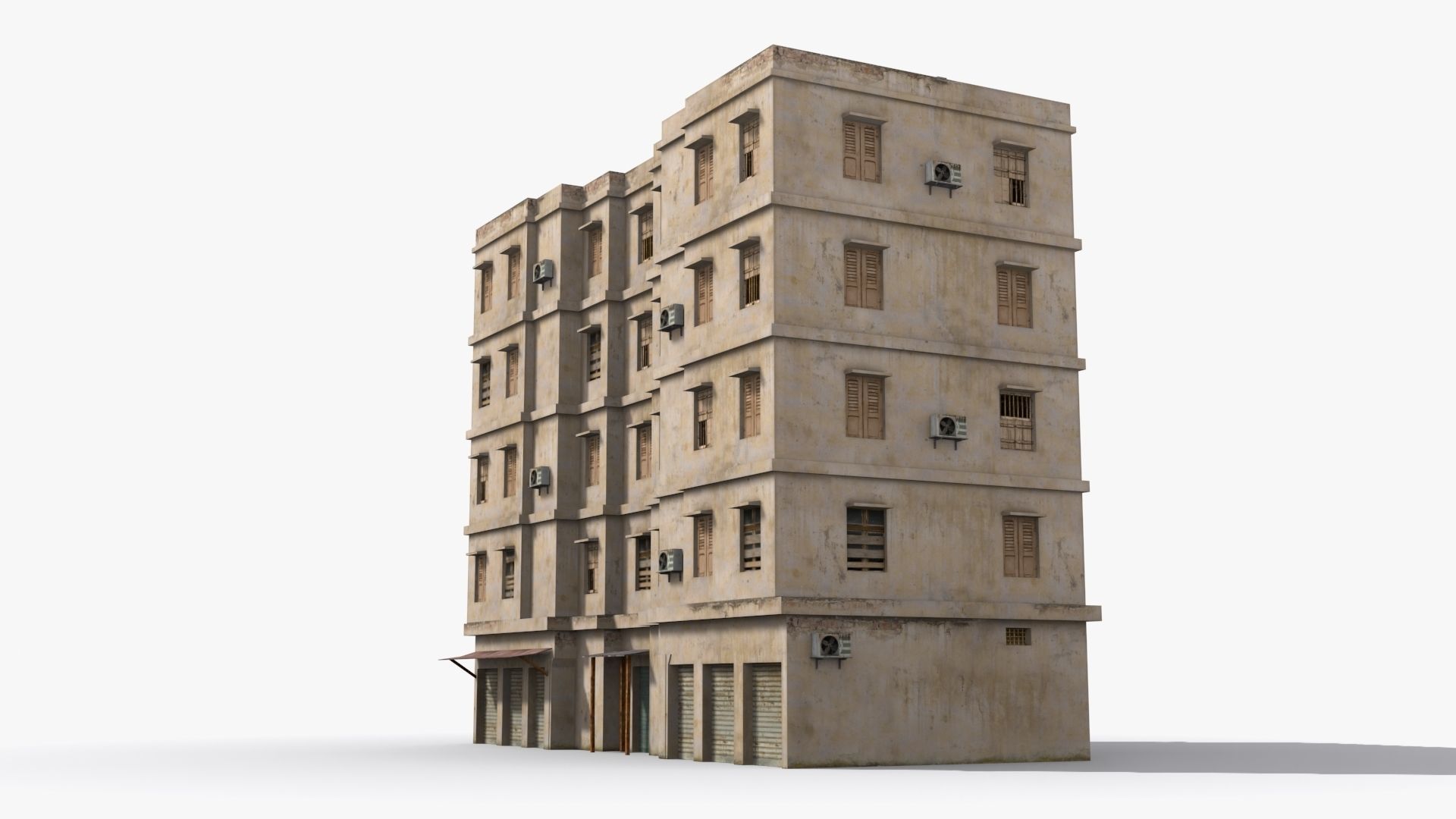 Arab Middle East Building x2 Low-poly 3D model_3