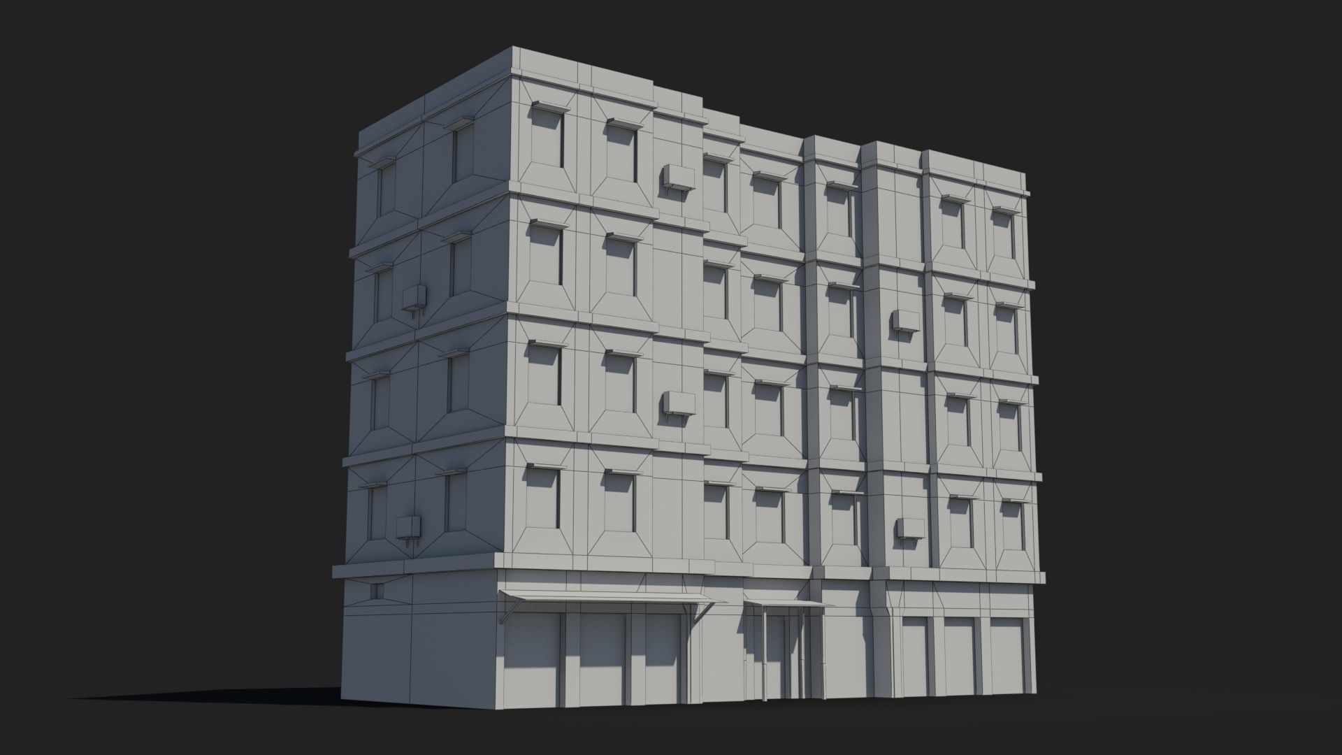 Arab Middle East Building x2 Low-poly 3D model_8