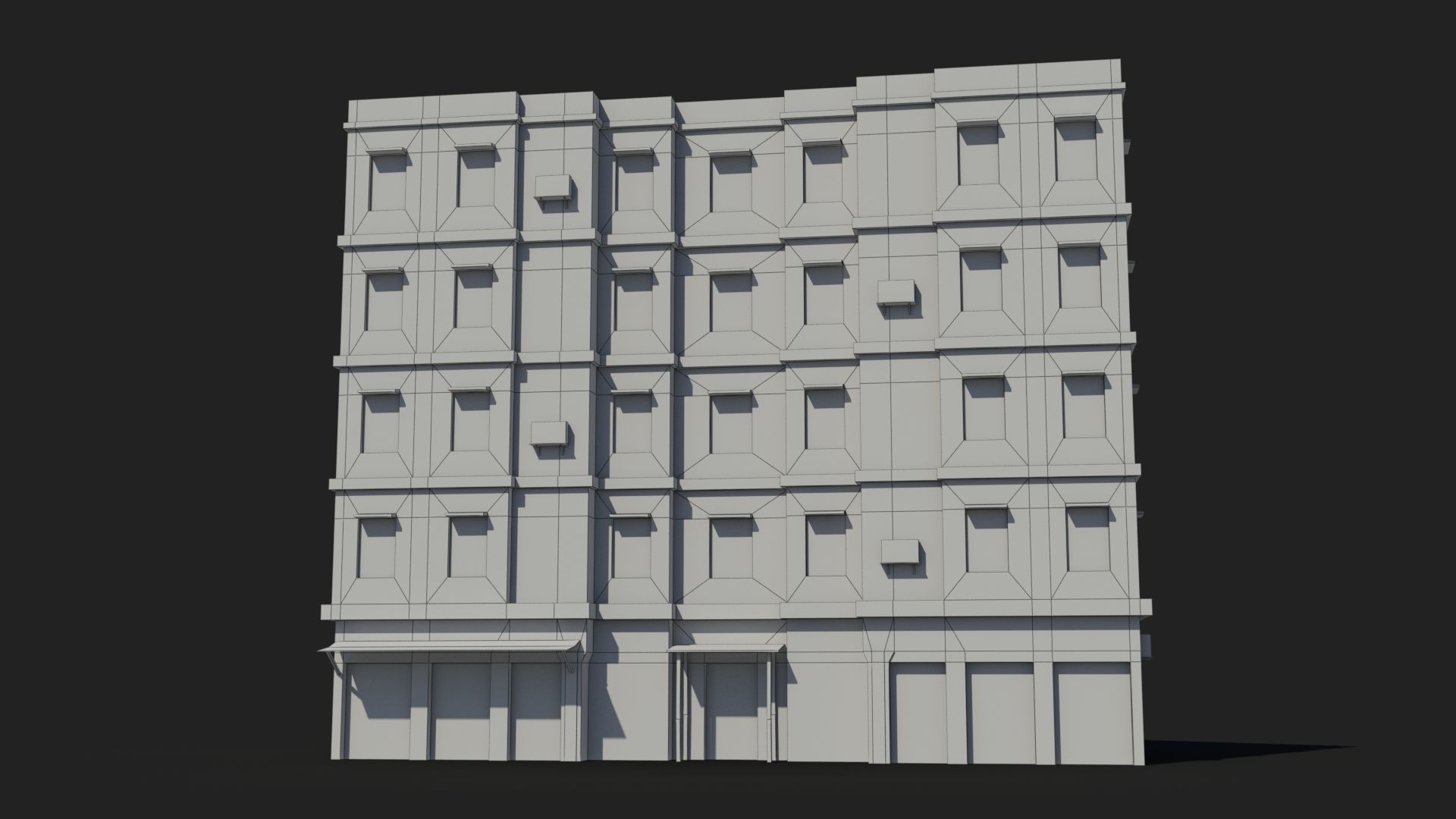 Arab Middle East Building x2 Low-poly 3D model_7