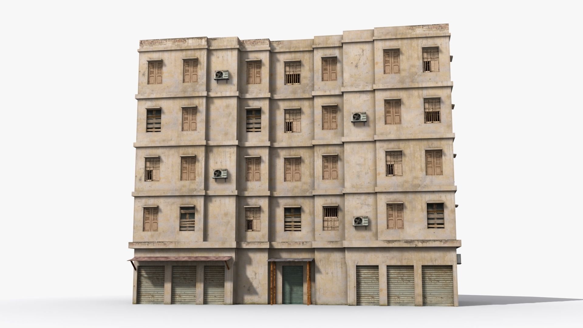Arab Middle East Building x2 Low-poly 3D model_1