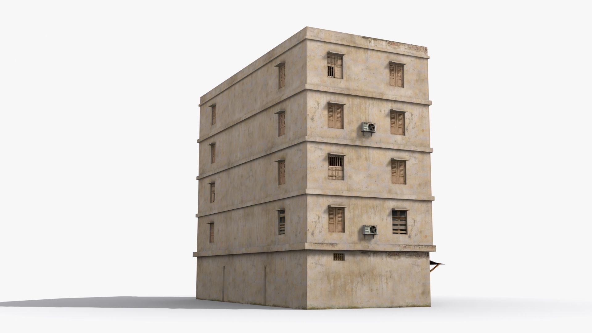Arab Middle East Building x2 Low-poly 3D model_4