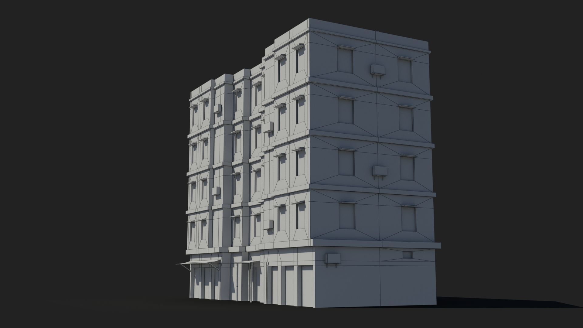 Arab Middle East Building x2 Low-poly 3D model_9