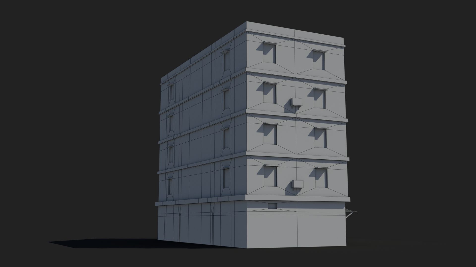 Arab Middle East Building x2 Low-poly 3D model_10