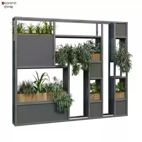 vertical plant in box set 240