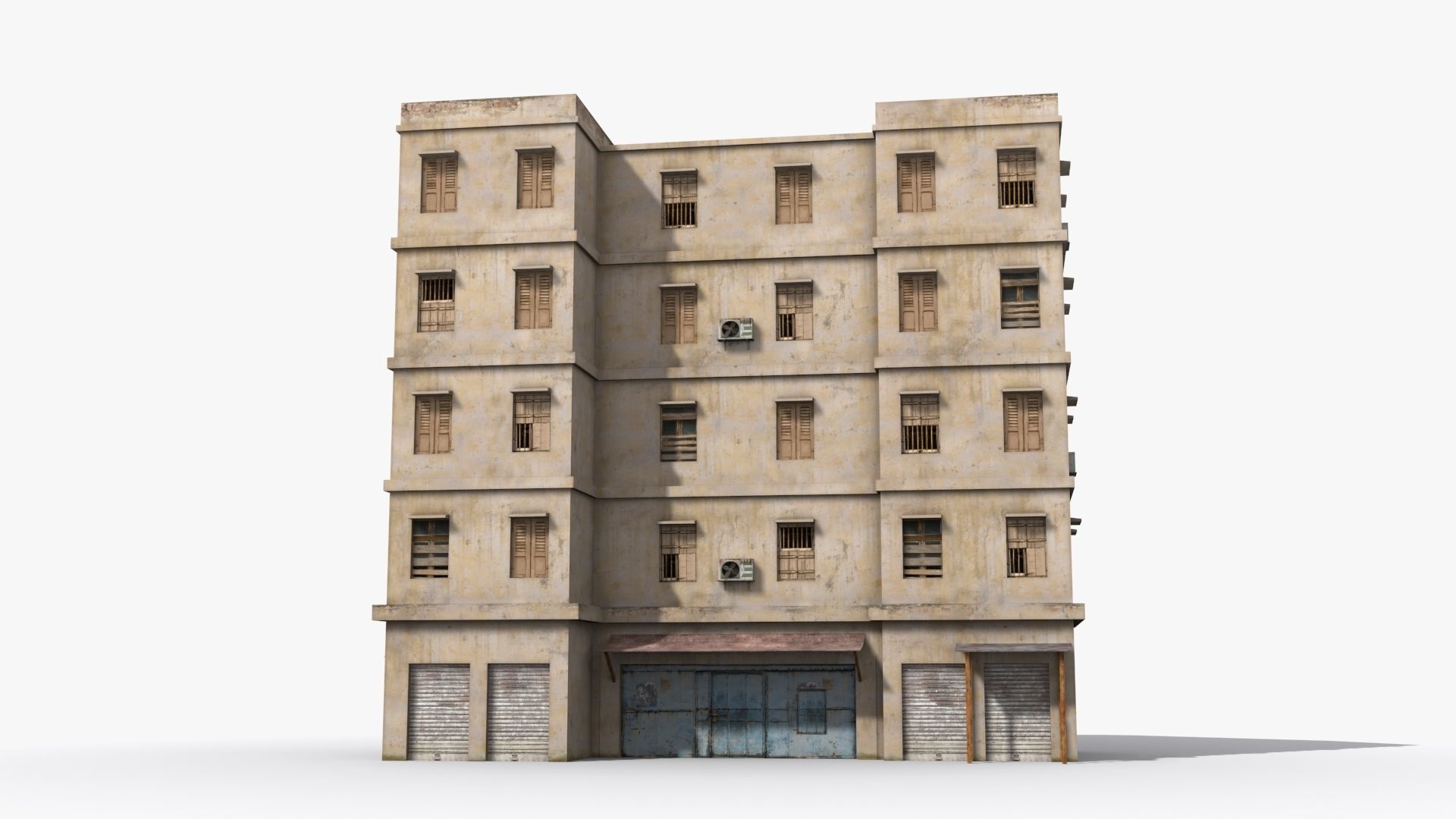 Arab Middle East Building x3 Low-poly 3D model_1