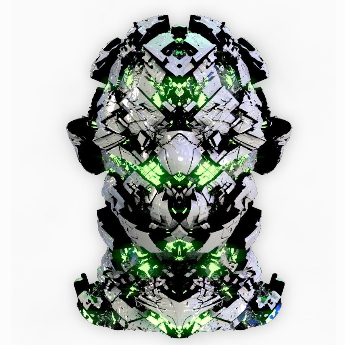 Sci-Fi Helmet Space Astronaut Character Robot 41 3D model_6