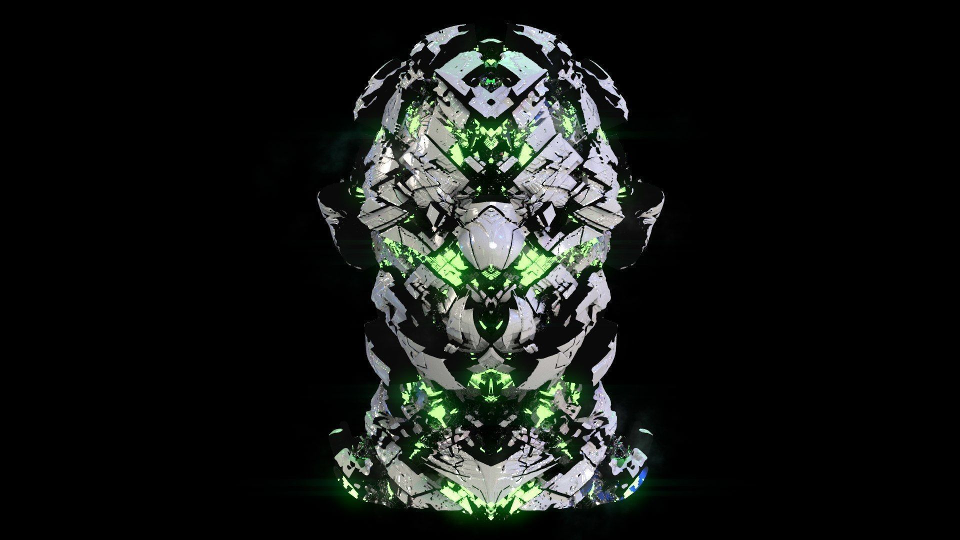 Sci-Fi Helmet Space Astronaut Character Robot 41 3D model_2