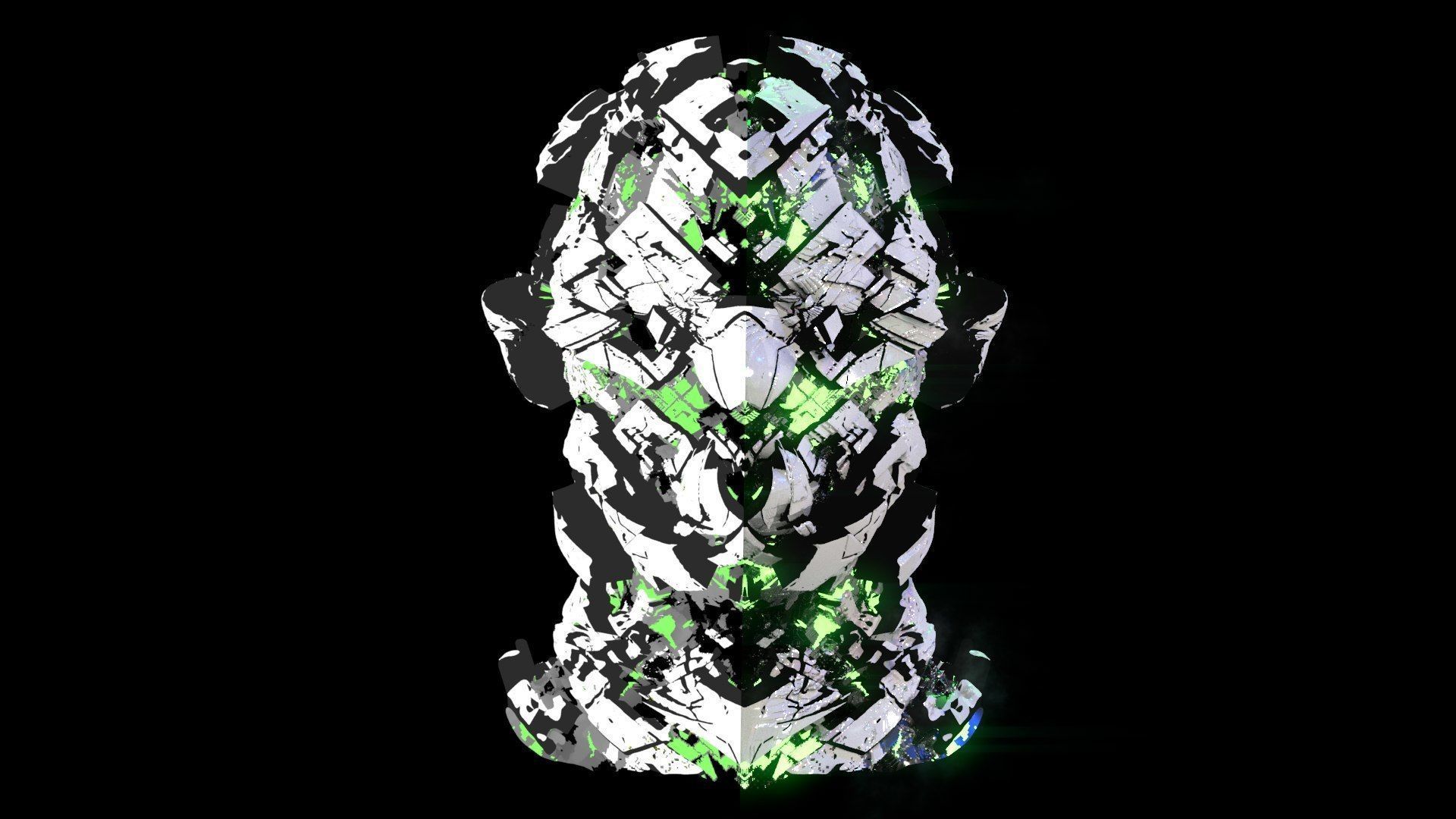 Sci-Fi Helmet Space Astronaut Character Robot 41 3D model_3