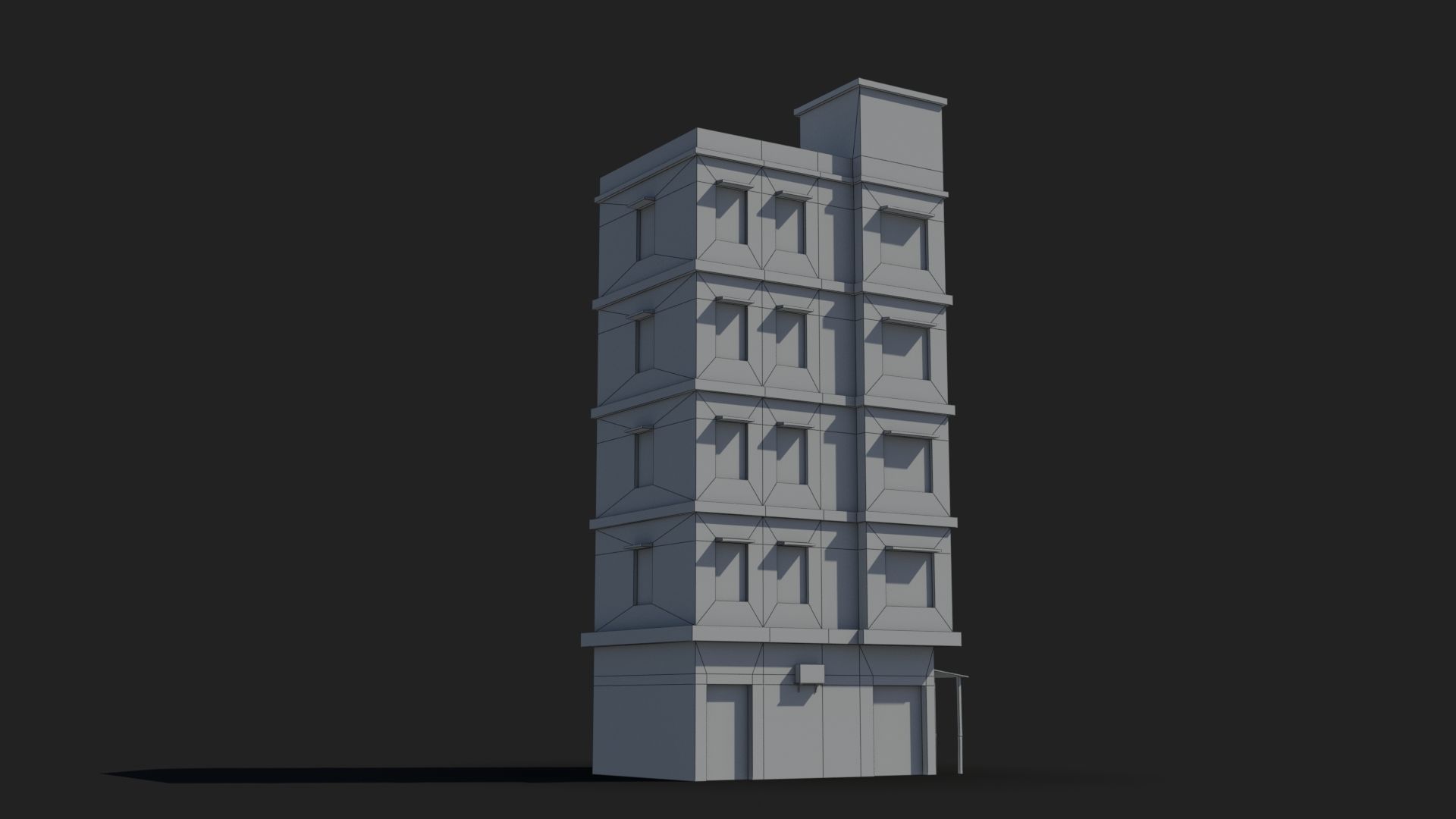 Arab Middle East Building x5 Low-poly 3D model_9