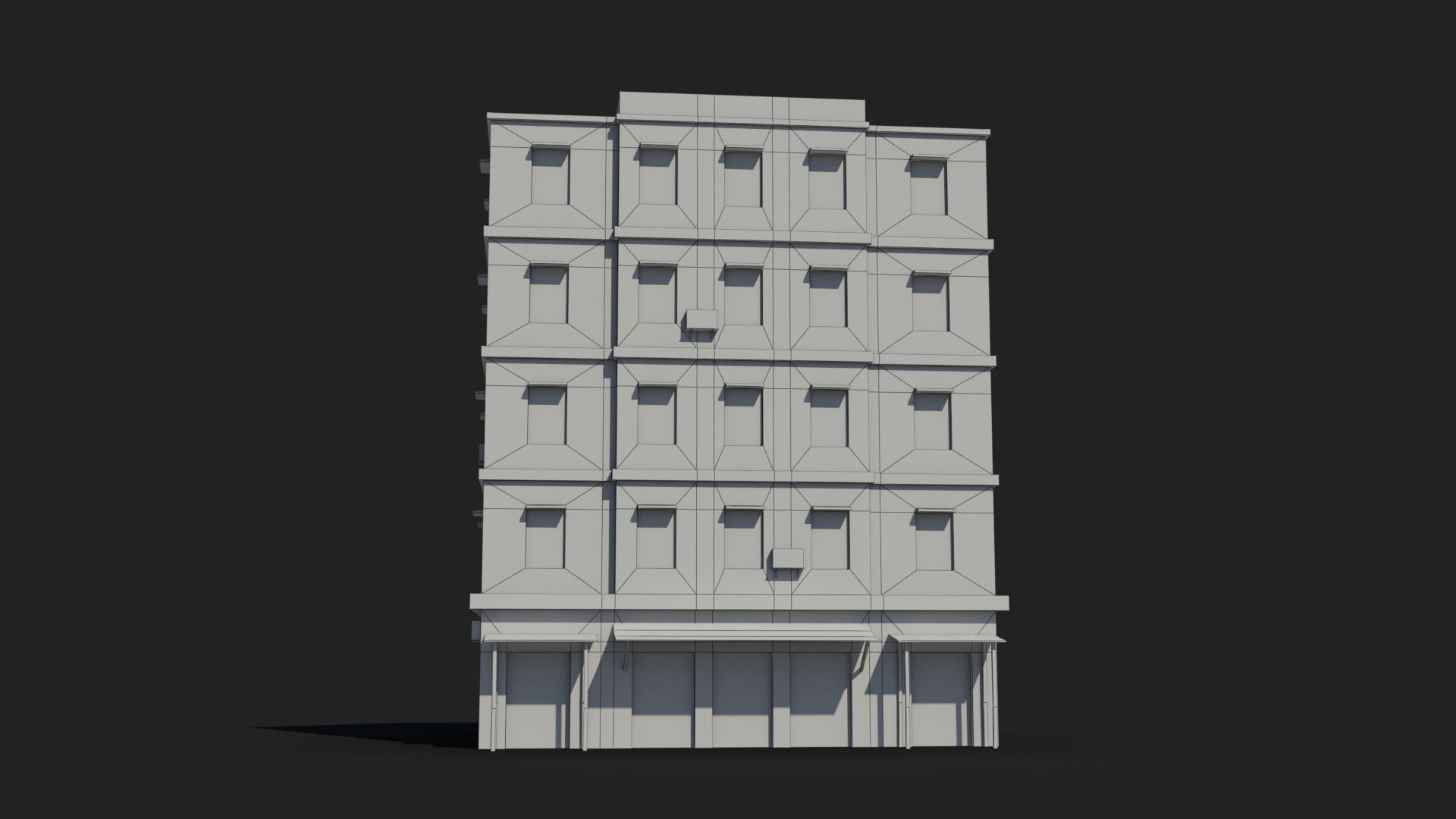 Arab Middle East Building x6 Low-poly 3D model_7